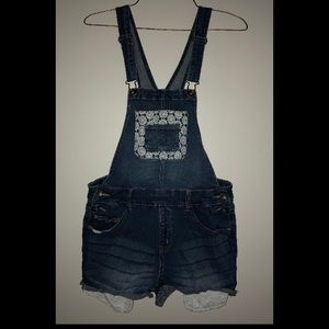 Denim Overall Shorts